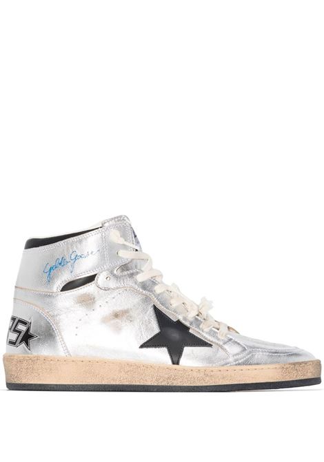 Silver-tone Sky-Star high-top sneakers - women - GOLDEN GOOSE